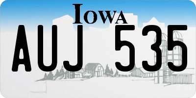 IA license plate AUJ535