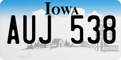 IA license plate AUJ538