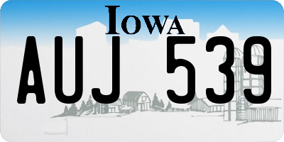 IA license plate AUJ539