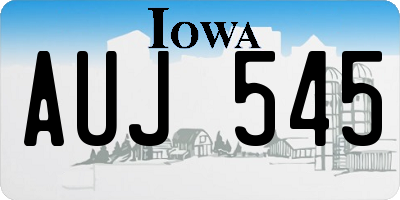 IA license plate AUJ545