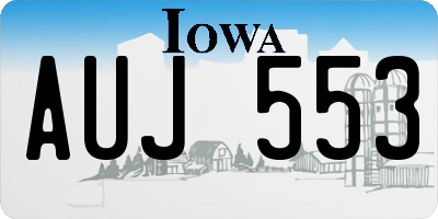 IA license plate AUJ553