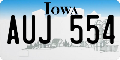 IA license plate AUJ554