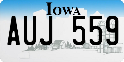 IA license plate AUJ559
