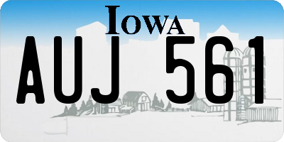 IA license plate AUJ561