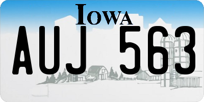 IA license plate AUJ563