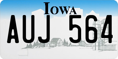 IA license plate AUJ564