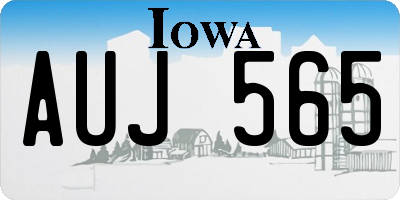 IA license plate AUJ565