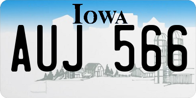 IA license plate AUJ566