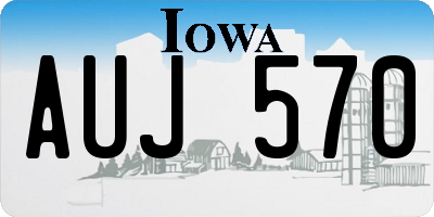 IA license plate AUJ570