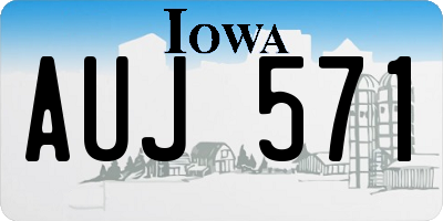 IA license plate AUJ571