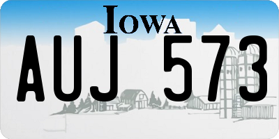IA license plate AUJ573