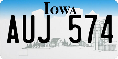 IA license plate AUJ574