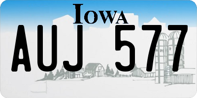 IA license plate AUJ577
