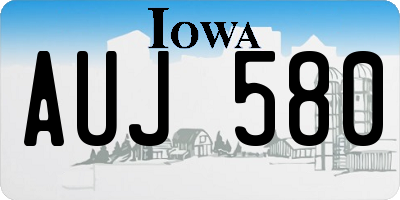 IA license plate AUJ580