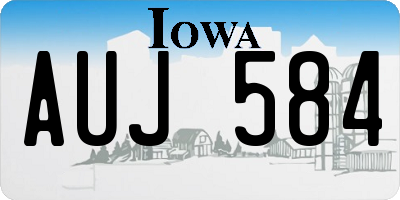 IA license plate AUJ584