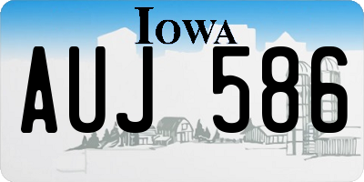 IA license plate AUJ586