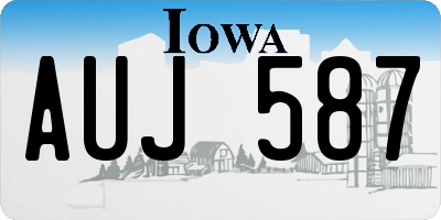 IA license plate AUJ587