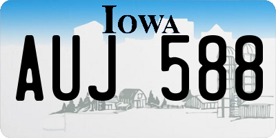 IA license plate AUJ588