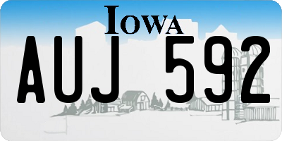 IA license plate AUJ592