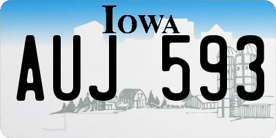 IA license plate AUJ593