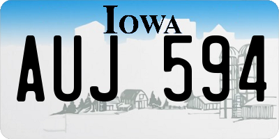 IA license plate AUJ594