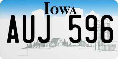 IA license plate AUJ596