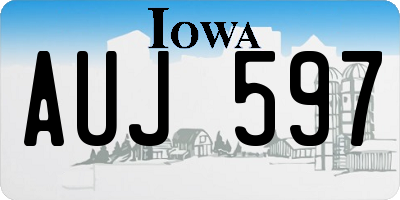 IA license plate AUJ597