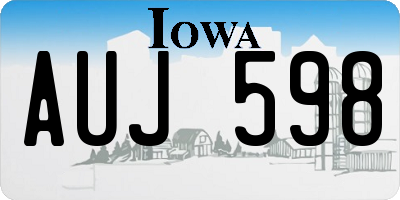 IA license plate AUJ598
