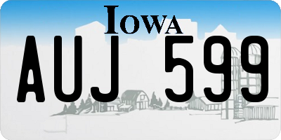IA license plate AUJ599