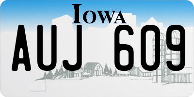 IA license plate AUJ609