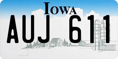 IA license plate AUJ611