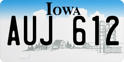 IA license plate AUJ612