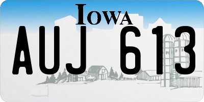 IA license plate AUJ613