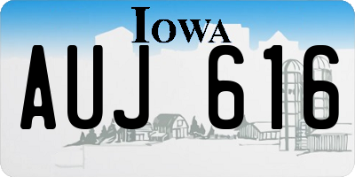 IA license plate AUJ616