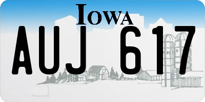 IA license plate AUJ617
