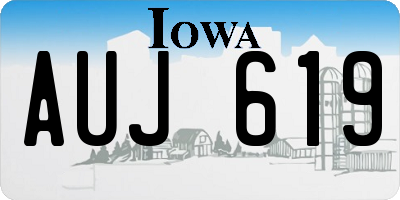 IA license plate AUJ619