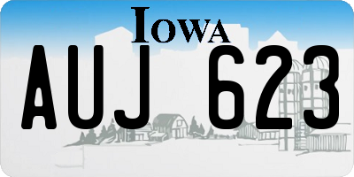 IA license plate AUJ623