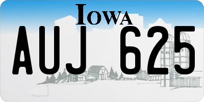 IA license plate AUJ625