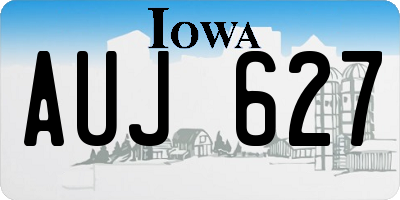 IA license plate AUJ627