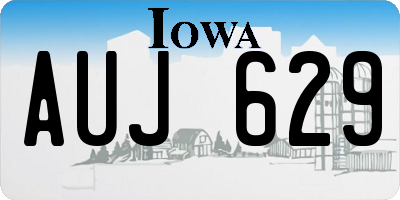 IA license plate AUJ629