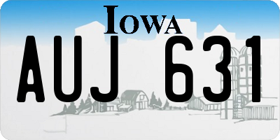 IA license plate AUJ631