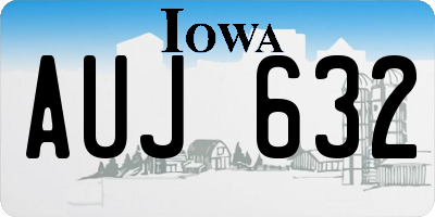 IA license plate AUJ632