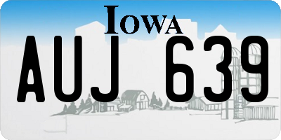 IA license plate AUJ639