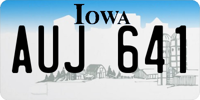 IA license plate AUJ641