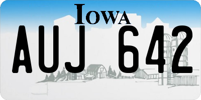 IA license plate AUJ642
