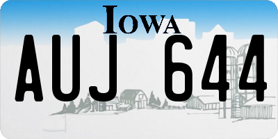 IA license plate AUJ644