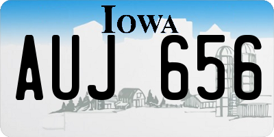IA license plate AUJ656