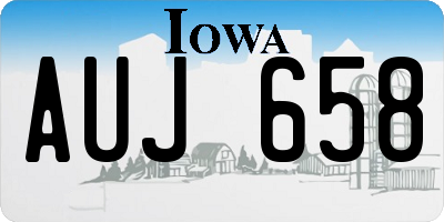 IA license plate AUJ658