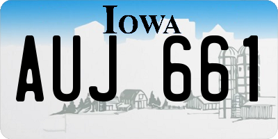IA license plate AUJ661