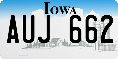 IA license plate AUJ662